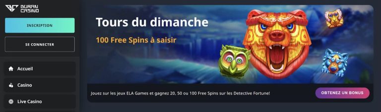Buran Casino bonus dimanche