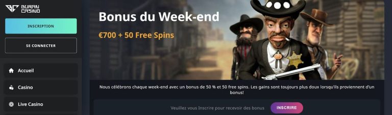 Buran Casino bonus weekend