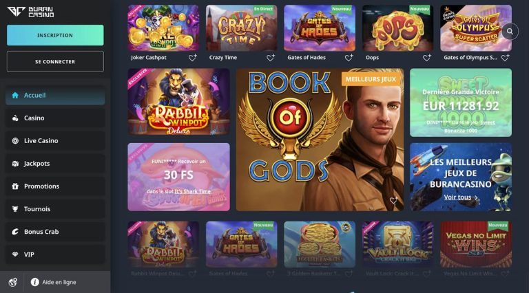 Buran Casino jeux